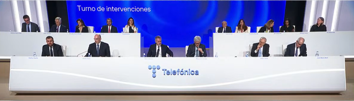 Denuncia en la junta de accionistas de Telefónica